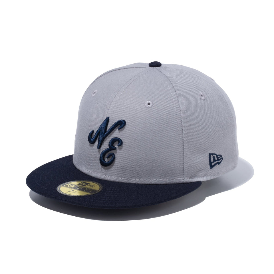 59FIFTY Classic Logo クラシックロゴ グレー ネイビーバイザー