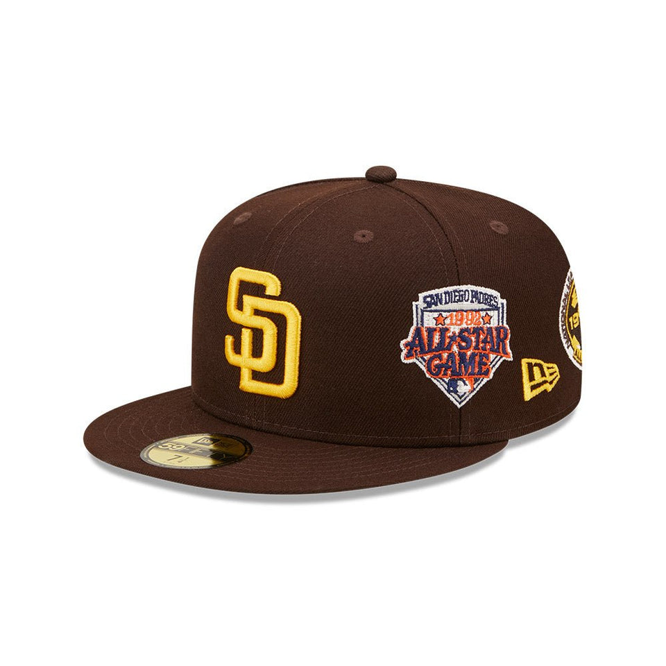 59FIFTY Cooperstown Multi Patch サンディエゴ・パドレス ブラウン グレーアンダーバイザー