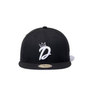 59FIFTY Dogear Records Dロゴ ブラック グレーアンダーバイザー