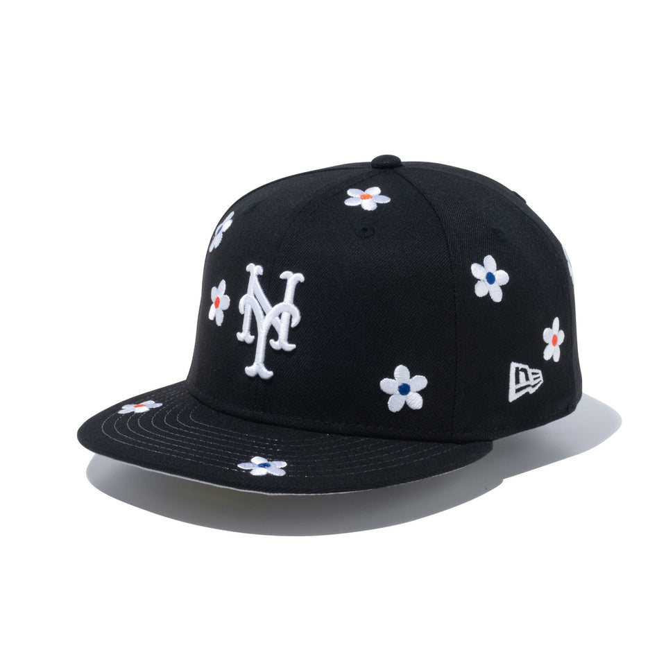 59FIFTY Flower Embroidery ニューヨーク・メッツ ブラック 