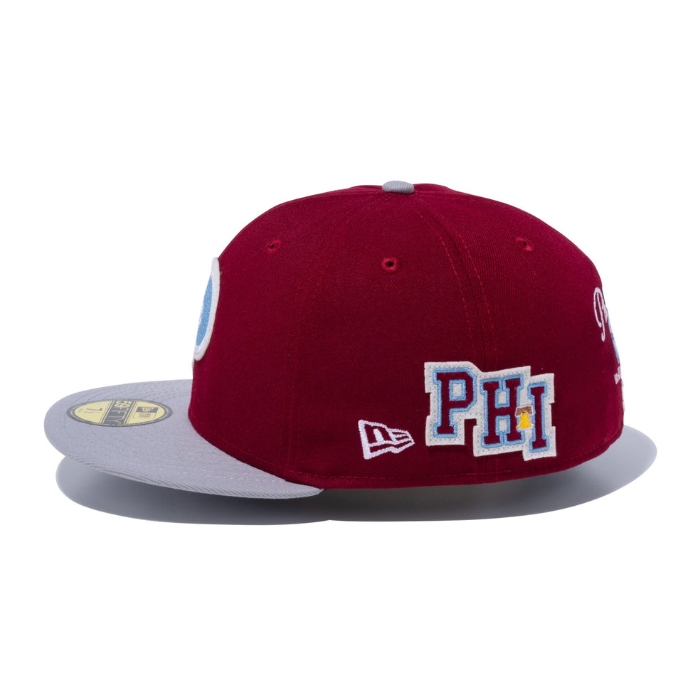 59FIFTY Letterman フィラデルフィア・フィリーズ ワインレッド - 13470198-700 | NEW ERA ニューエラ公式オンラインストア