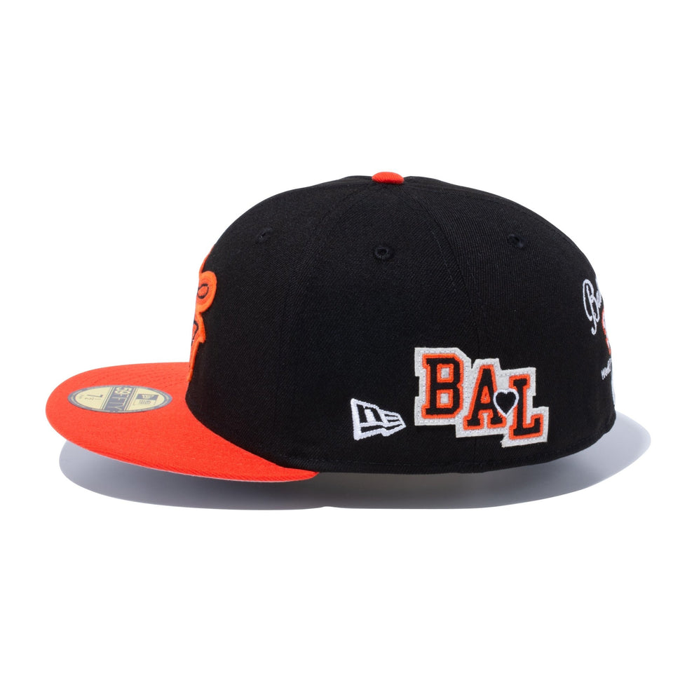 59FIFTY Letterman ボルティモア・オリオールズ ブラック - 13470213-700 | NEW ERA ニューエラ公式オンラインストア