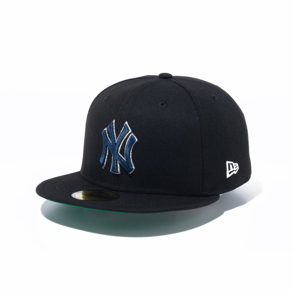 59FIFTY Metallic Logo ニューヨーク・ヤンキース ブラック ケリーグリーンアンダーバイザー - 13534742-700 | NEW ERA ニューエラ公式オンラインストア