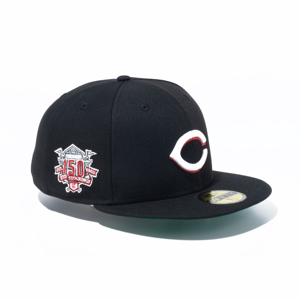 59FIFTY Metallic Logo シンシナティ・レッズ ブラック ケリーグリーンアンダーバイザー - 13534745-700 | NEW ERA ニューエラ公式オンラインストア