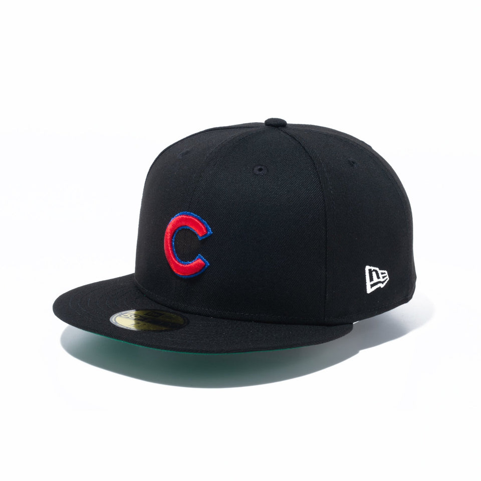 59FIFTY Metallic Logo シカゴ・カブス ブラック ケリーグリーンアンダーバイザー - 13534747-700 | NEW ERA ニューエラ公式オンラインストア