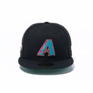 59FIFTY Metallic Logo アリゾナ・ダイヤモンドバックス ブラック ケリーグリーンアンダーバイザー - 13534751-700 | NEW ERA ニューエラ公式オンラインストア