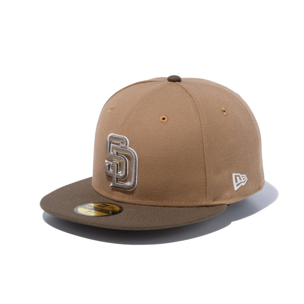 59FIFTY MLB 2-Tone サンディエゴ・パドレス カーキ モスバイザー