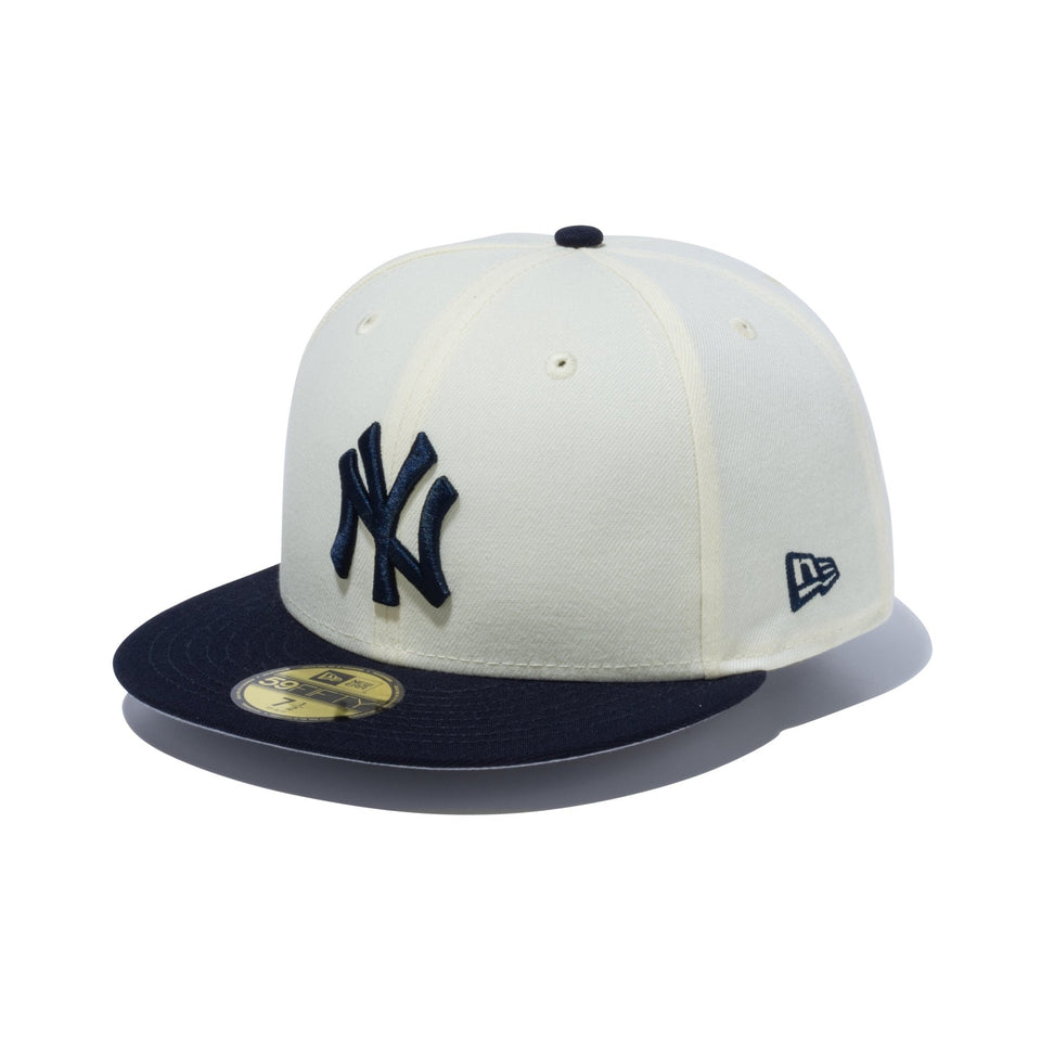 59FIFTY MLB 2-Tone ニューヨーク・ヤンキース クロームホワイト ネイビーバイザー - 13750715-700 | NEW ERA ニューエラ公式オンラインストア