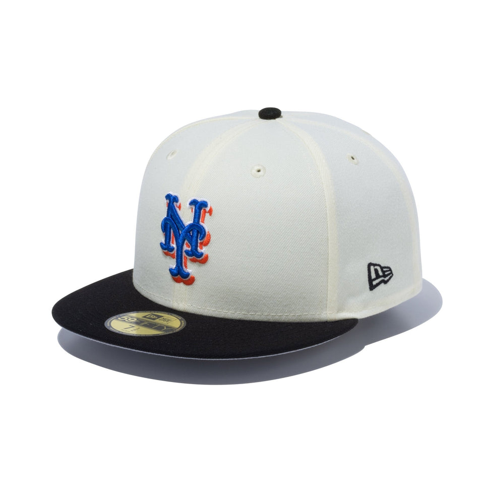 59FIFTY MLB 2-Tone ニューヨーク・メッツ クロームホワイト ブラック 