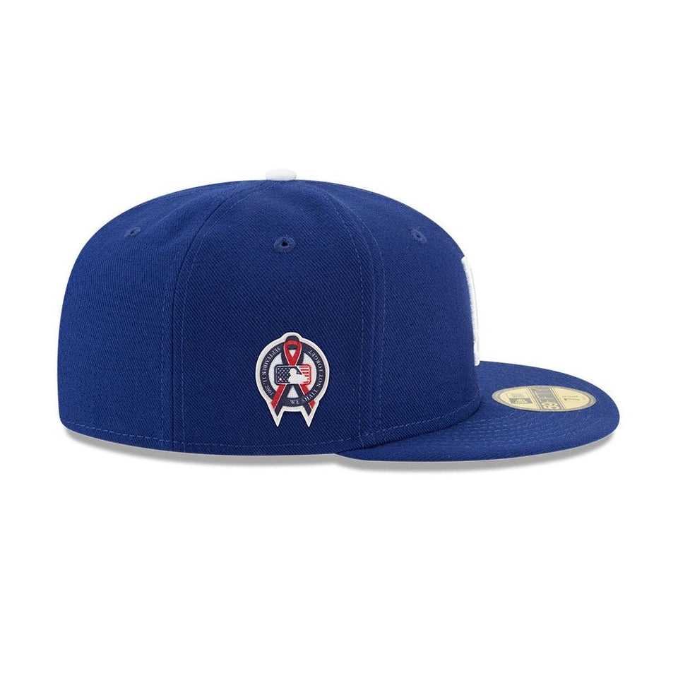 59FIFTY MLBオンフィールド 9.11 Remembrance Side Patch ロサンゼルス・ドジャース ダークロイヤル