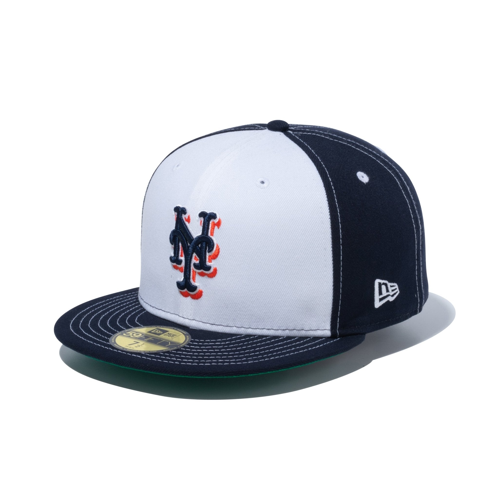 59FIFTY MLB Custom ニューヨーク・メッツ ホワイト/ネイビー ケリーアンダーバイザー