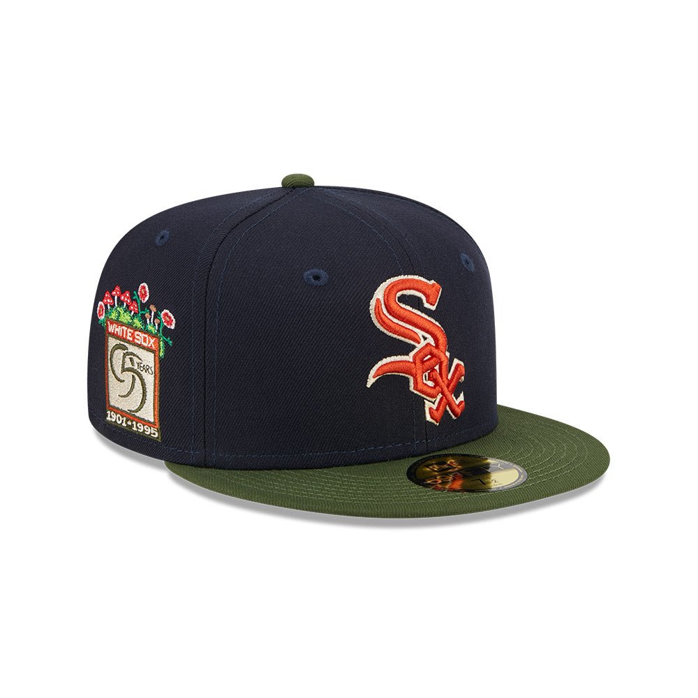 59FIFTY MLB Sprouted シカゴ・ホワイトソックス ネイビー モスグリーンバイザー | ニューエラオンラインストア