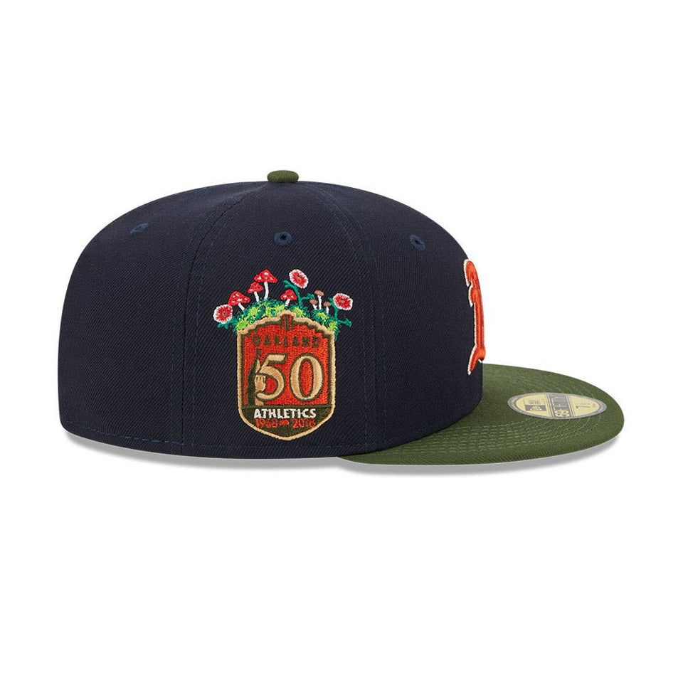 59FIFTY MLB Sprouted オークランド・アスレチックス ネイビー モス