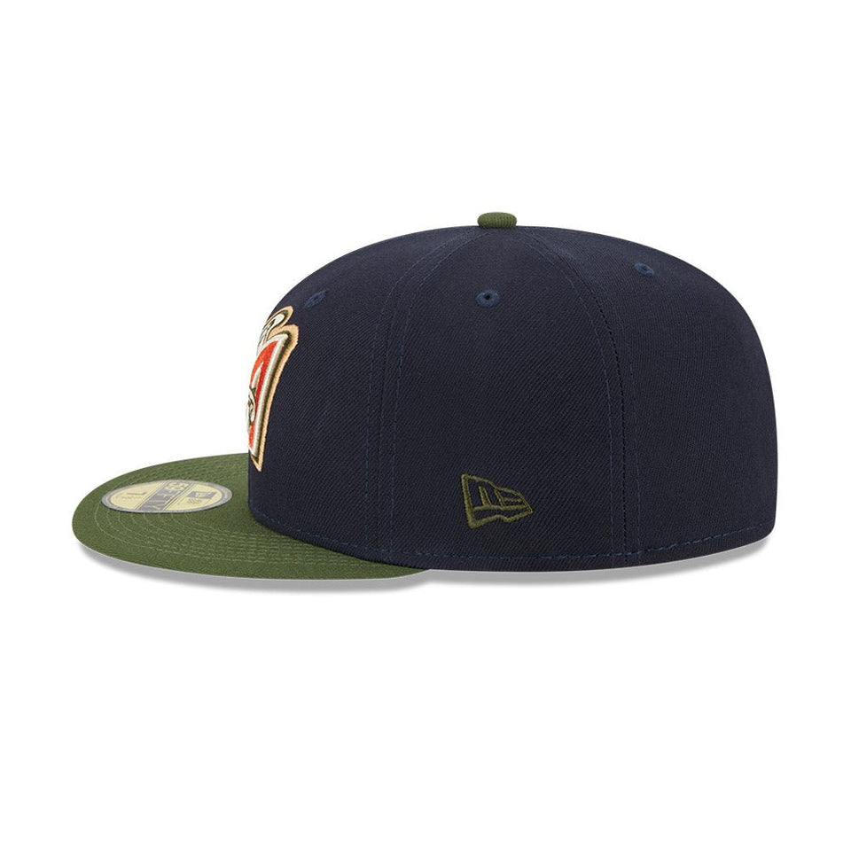 59FIFTY MLB Sprouted アナハイム・エンゼルス クーパーズタウン ネイビー モスグリーンバイザー