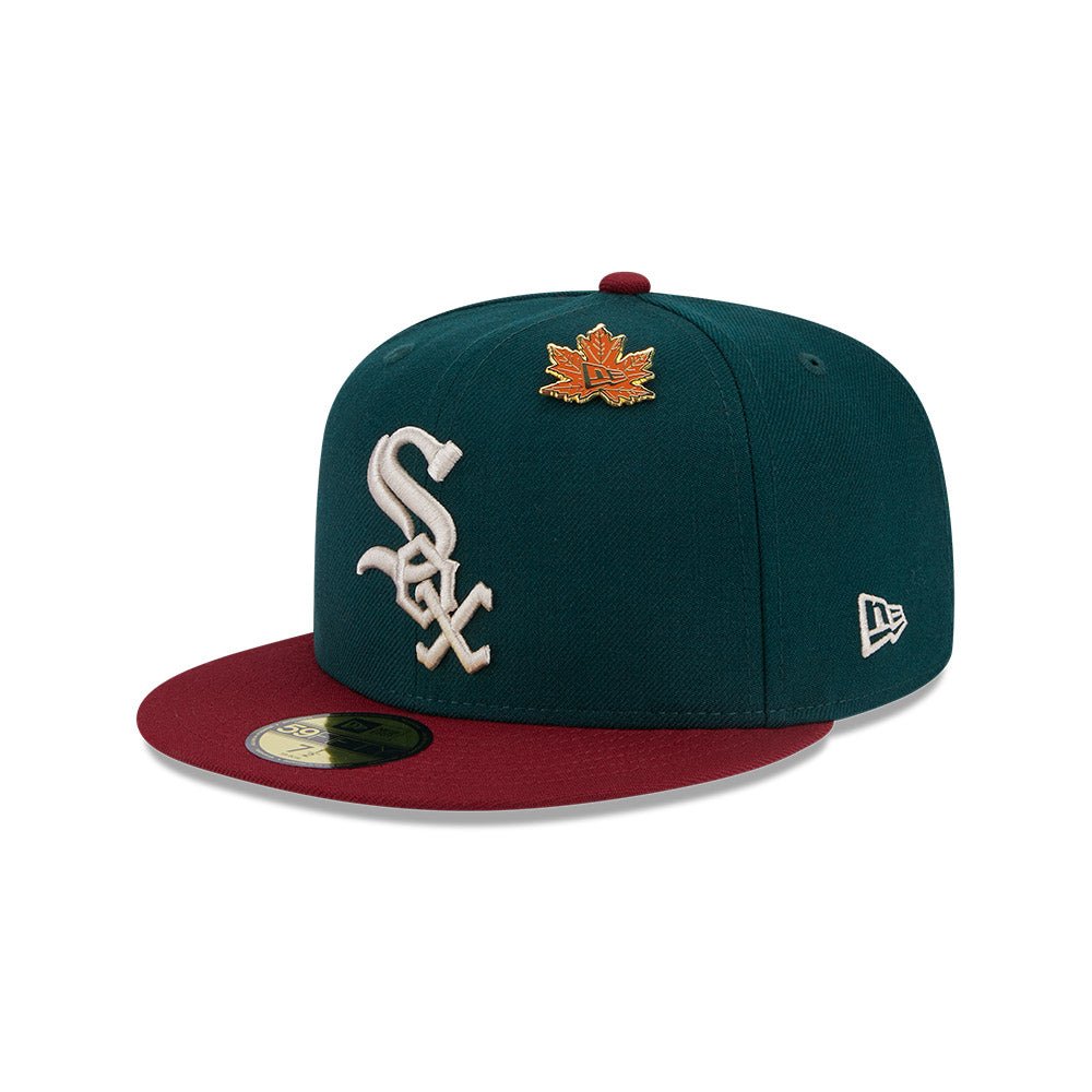 59FIFTY MLB WS Contrast シカゴ・ホワイトソックス ピンズ ダークグリーン グレーアンダーバイザー