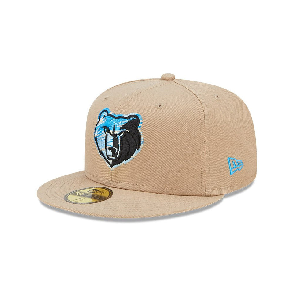 59FIFTY NBA Team Neon メンフィス・グリズリーズ ベージュ ブルーアンダーバイザー - 13512111-700 | NEW ERA ニューエラ公式オンラインストア