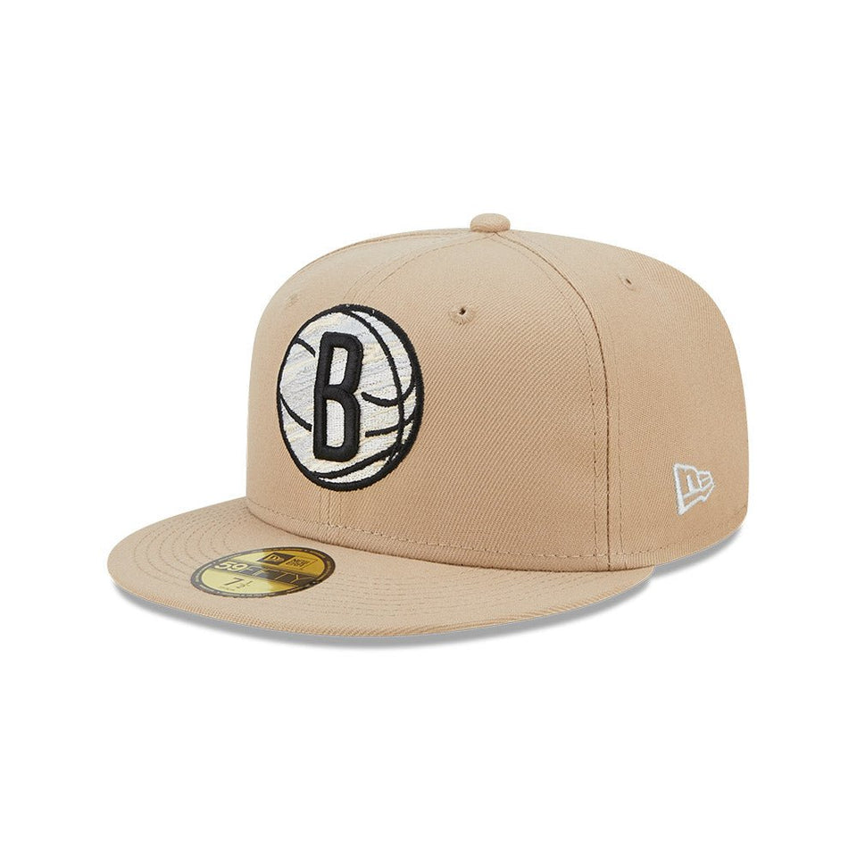 59FIFTY NBA Team Neon ブルックリン・ネッツ ベージュ グレーアンダーバイザー - 13512115-700 | NEW ERA ニューエラ公式オンラインストア