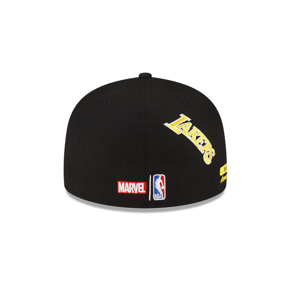 59FIFTY NBA x Marvel ロサンゼルス・レイカーズ アイアンマン ブラック パープルアンダーバイザー