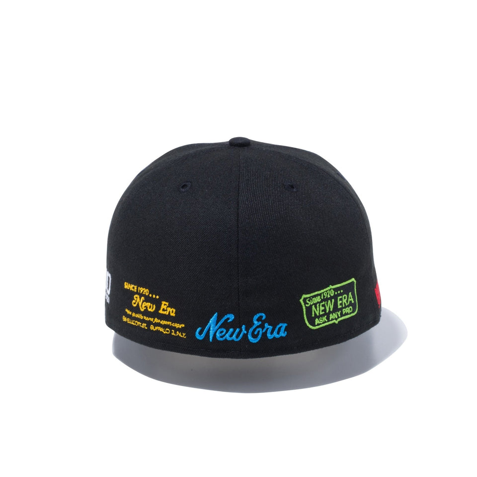 59FIFTY NEW ERA 100th Anniversary オールドロゴ 100周年ロゴ ブラック × マルチカラー