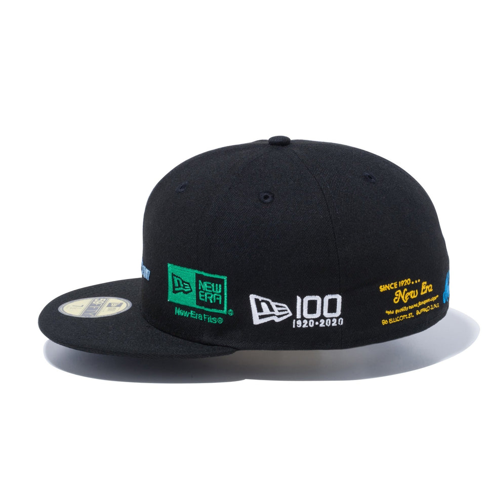 59FIFTY NEW ERA 100th Anniversary オールドロゴ 100周年ロゴ ブラック × マルチカラー | ニューエラ オンラインストア