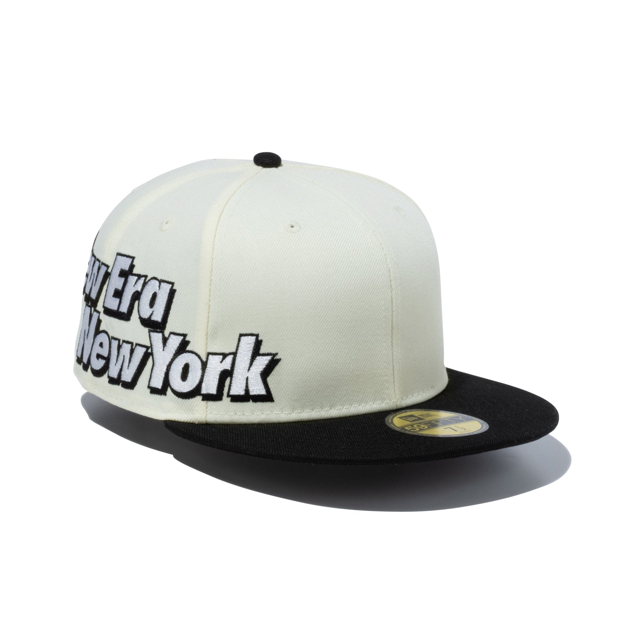 59FIFTY New Era New York クロームホワイト ブラックバイザー