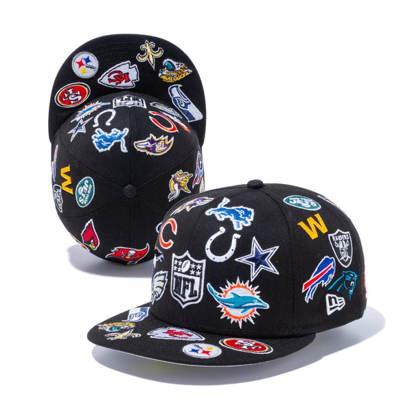 【ストア限定】 59FIFTY NFL ALL LOGOS ブラック【100th Monthly ...