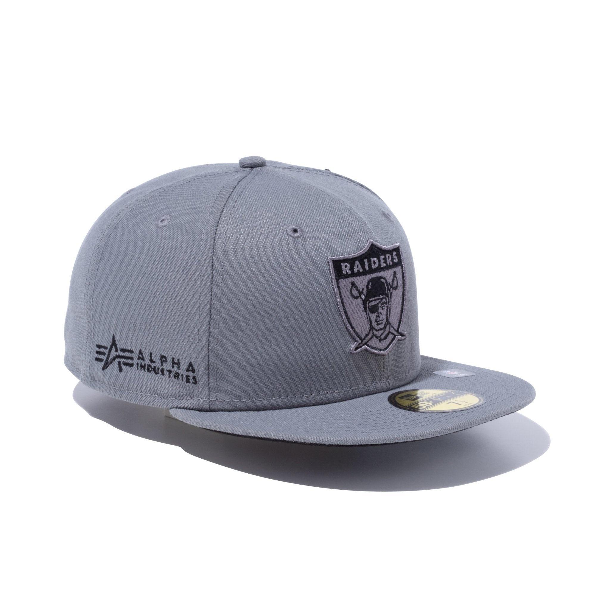 59FIFTY NFL x Alpha Industries ラスベガス・レイダース グレー