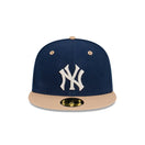 59FIFTY Ocean Khaki ニューヨーク・ヤンキース クーパーズタウン ネイビー × カーキ グレーアンダーバイザー - 13577645-700 | NEW ERA ニューエラ公式オンラインストア