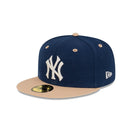 59FIFTY Ocean Khaki ニューヨーク・ヤンキース クーパーズタウン ネイビー × カーキ グレーアンダーバイザー - 13577645-700 | NEW ERA ニューエラ公式オンラインストア