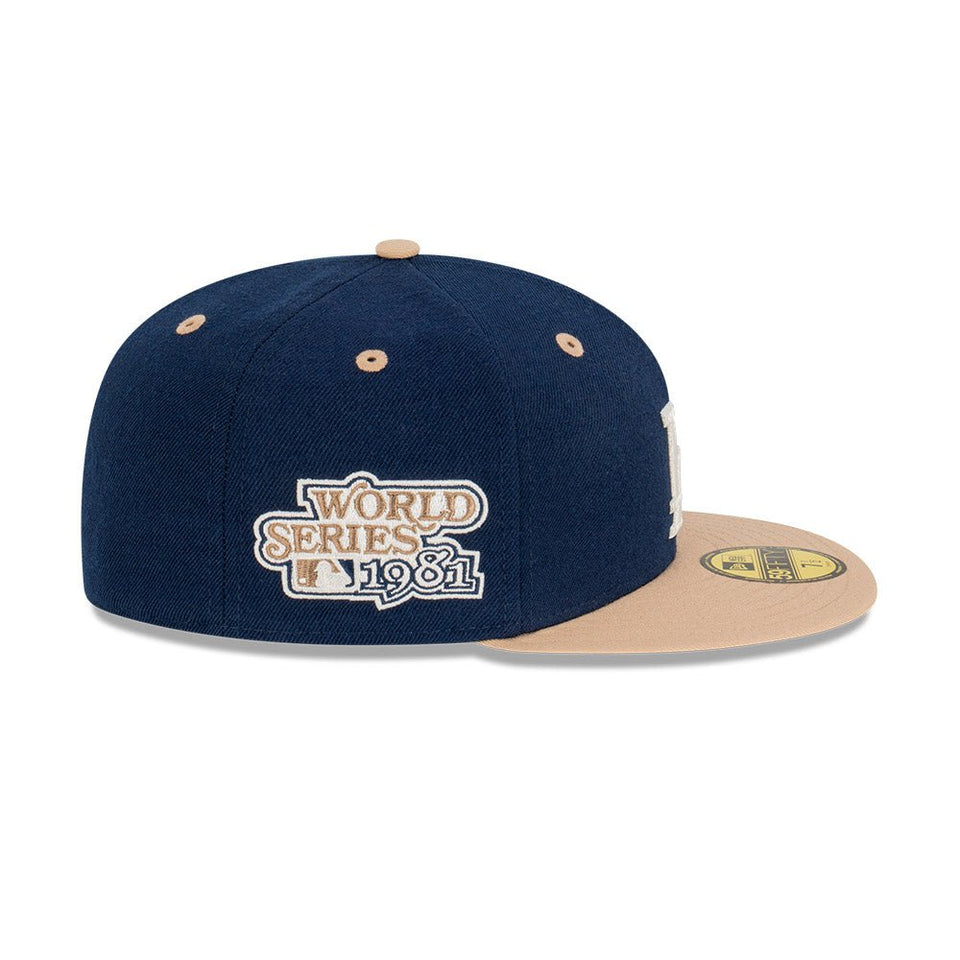 59FIFTY Ocean Khaki ロサンゼルス・ドジャース クーパーズタウン ネイビー × カーキ グレーアンダーバイザー