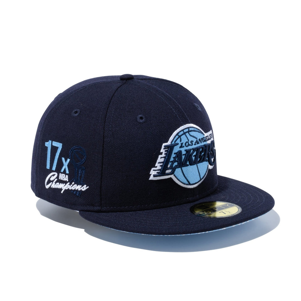 2022特集 Newera 59fifty ロサンゼルスレイカーズ レザーキャップ