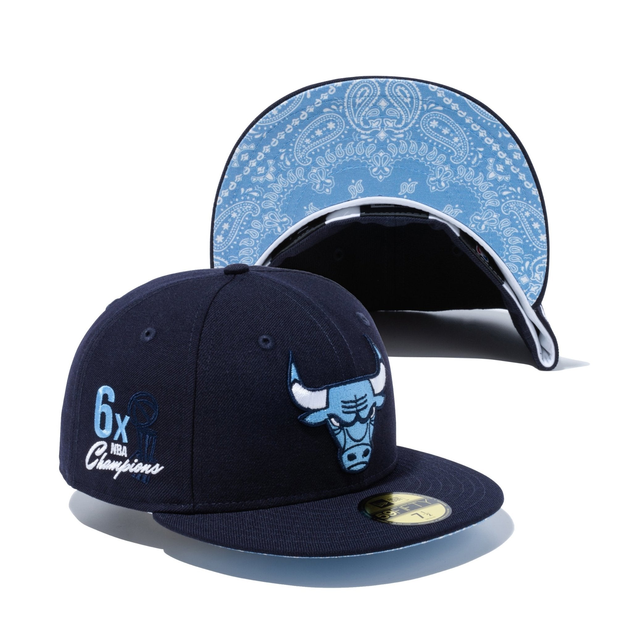 326 CHICAGO BULLS ロゴ刺繍 ブルー キャップ 注目ブランドのギフト - 帽子
