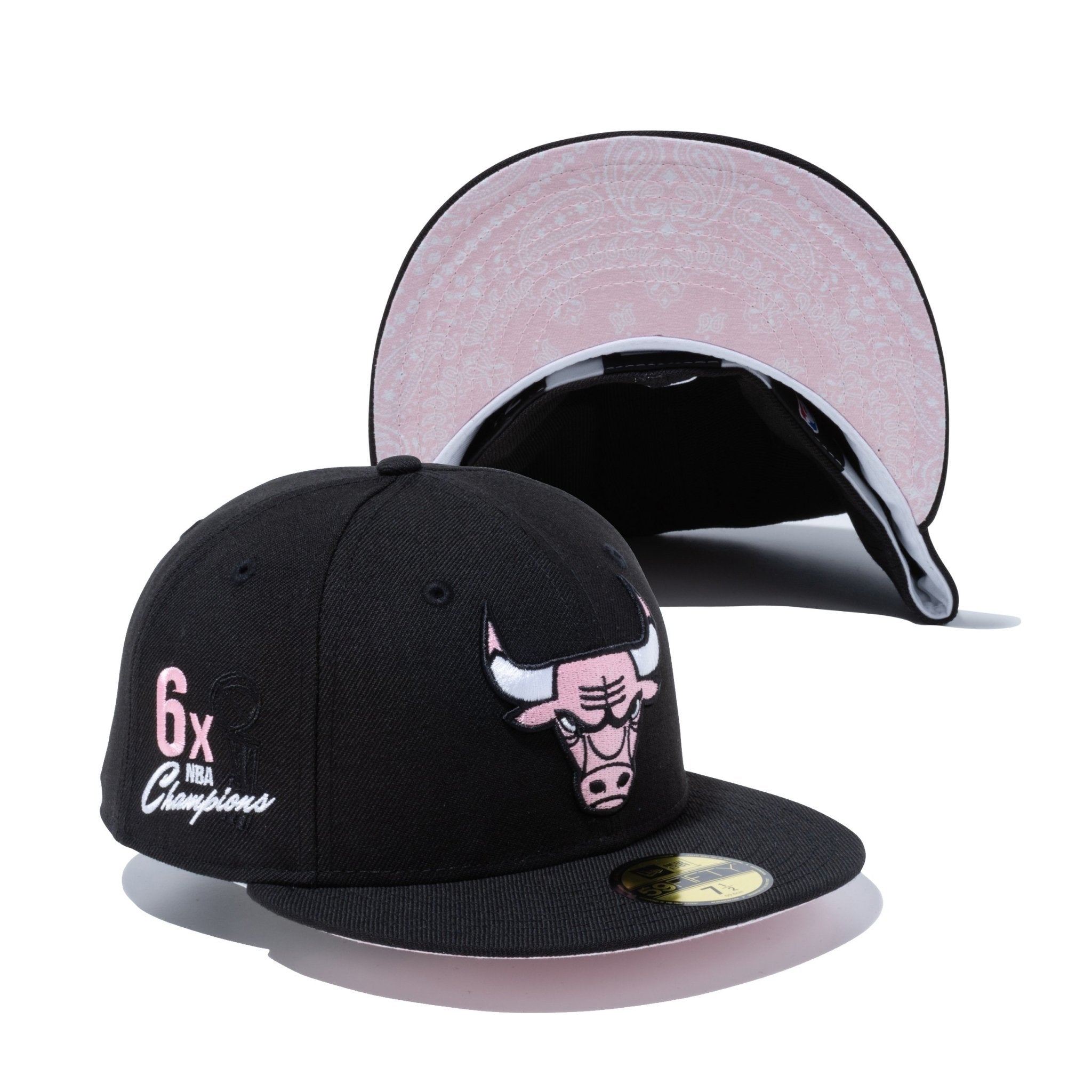 59FIFTY Paisley Under Visor シカゴ・ブルズ ブラック ピンクアンダー