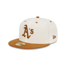 59FIFTY Peanut Butter オークランド・アスレチックス クロームホワイト キャメルバイザー - 13366484-700 | NEW ERA ニューエラ公式オンラインストア