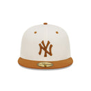 59FIFTY Peanut Butter ニューヨーク・ヤンキース クロームホワイト キャメルバイザー - 13366485-700 | NEW ERA ニューエラ公式オンラインストア