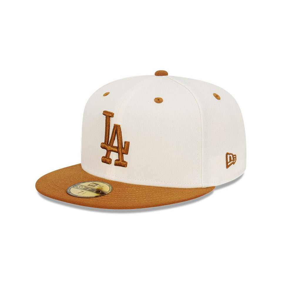 59FIFTY Peanut Butter ロサンゼルス・ドジャース クロームホワイト キャメルバイザー