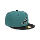 59FIFTY Pine & Black アトランタ・ブレーブス パインニードルグリーン グレーアンダーバイザー - 13518083-700 | NEW ERA ニューエラ公式オンラインストア