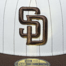 59FIFTY Pinstripe ピンストライプ サンディエゴ・パドレス クロームホワイト ウォルナットバイザー - 13751120-700 | NEW ERA ニューエラ公式オンラインストア