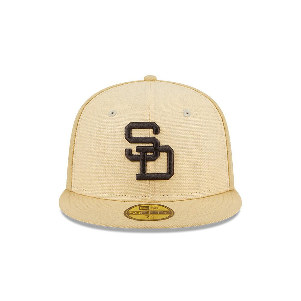 59FIFTY Raffia Front サンディエゴ・パドレス ベガスゴールド グレーアンダーバイザー