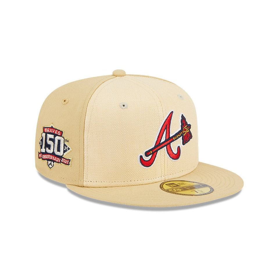 59FIFTY Raffia Front アトランタ・ブレーブス ベガスゴールド グレー