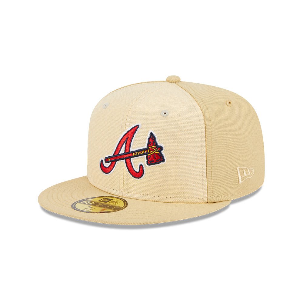 59FIFTY Raffia Front アトランタ・ブレーブス ベガスゴールド グレーアンダーバイザー