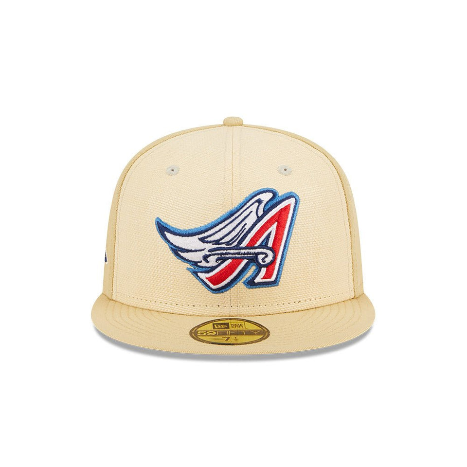 59FIFTY Raffia Front ロサンゼルス・エンゼルス ベガスゴールド グレーアンダーバイザー