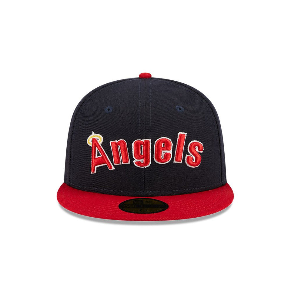 59FIFTY Retro Script カリフォルニア・エンゼルス クーパーズタウン ネイビー レッドバイザー - 13743508-700 | NEW ERA ニューエラ公式オンラインストア