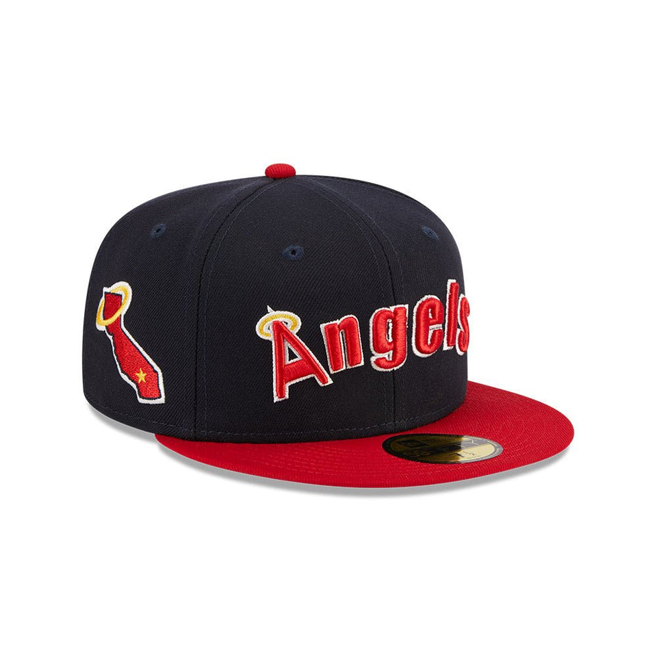 59FIFTY Retro Script カリフォルニア・エンゼルス クーパーズタウン ネイビー レッドバイザー - 13743508-700 | NEW ERA ニューエラ公式オンラインストア