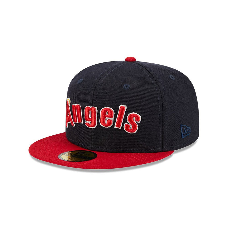 59FIFTY Retro Script カリフォルニア・エンゼルス クーパーズタウン ネイビー レッドバイザー - 13743508-700 | NEW ERA ニューエラ公式オンラインストア