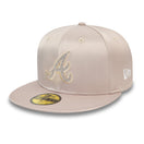 59FIFTY Rhinestone Satin ラインストーン アトランタ・ブレーブス ライトベージュ - 14171468-700 | NEW ERA ニューエラ公式オンラインストア