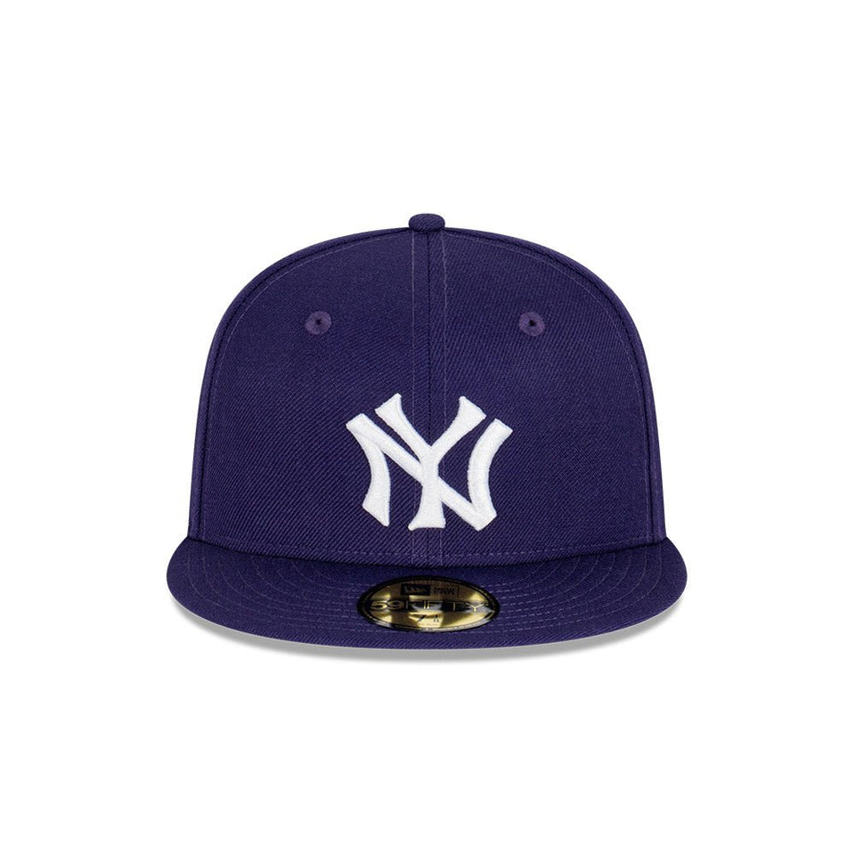 59FIFTY Royal Purple ニューヨーク・ヤンキース クーパーズタウン ネイビーパープル グレーアンダーバイザー