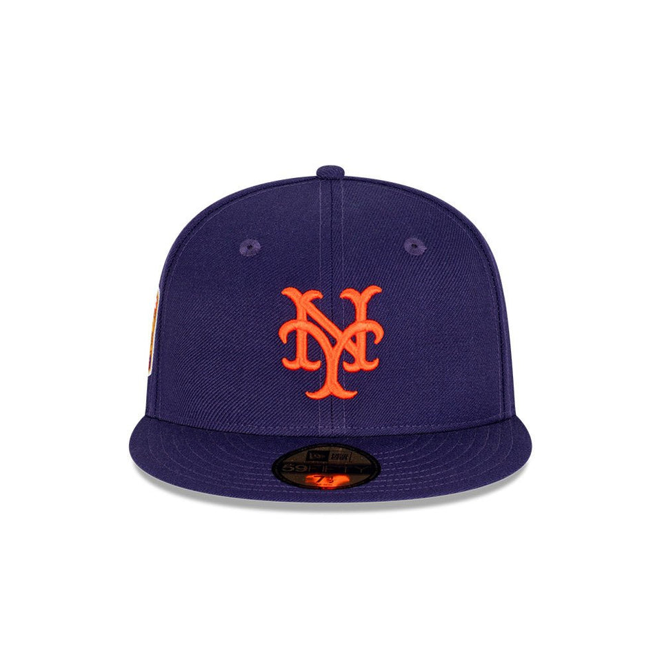 59FIFTY Royal Purple ニューヨーク・メッツ クーパーズタウン ネイビーパープル グレーアンダーバイザー