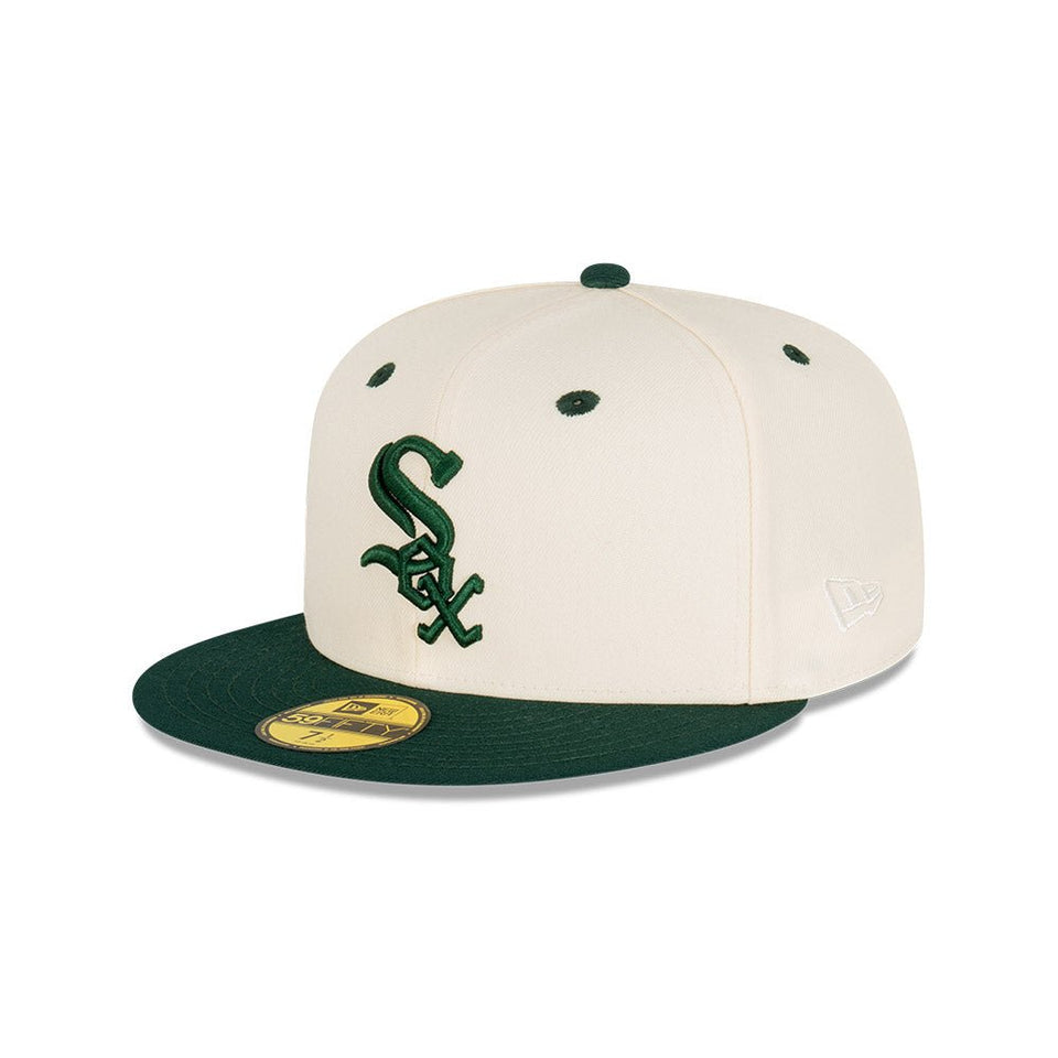 59FIFTY Rusty Green & Chrome シカゴ・ホワイトソックス クロームホワイト グリーンバイザー