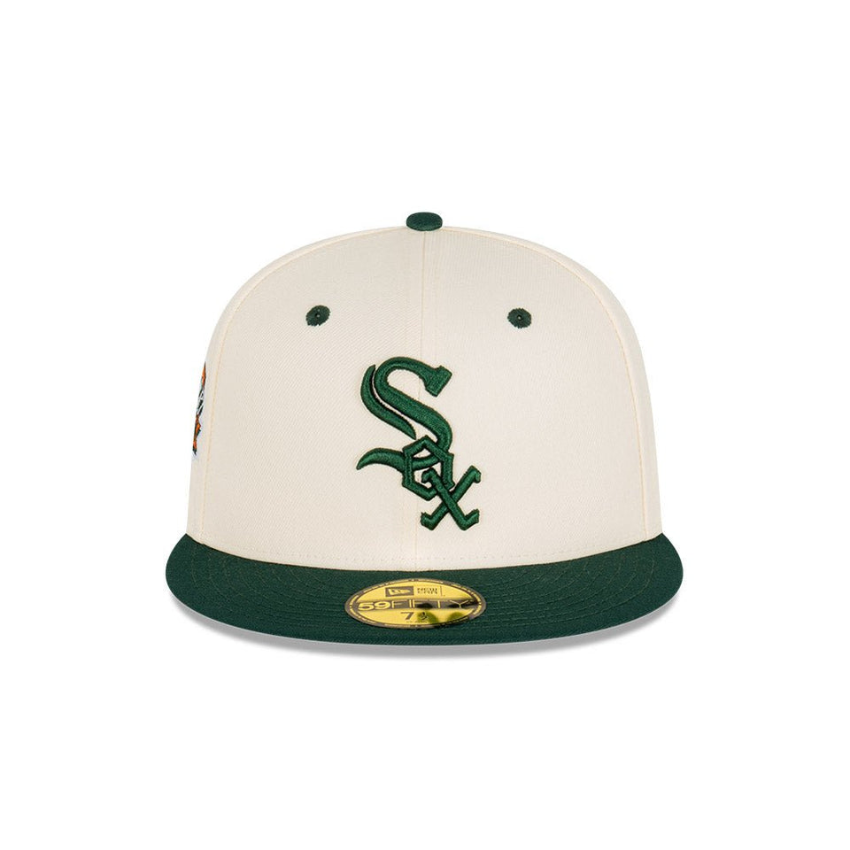 59FIFTY Rusty Green & Chrome シカゴ・ホワイトソックス クロームホワイト グリーンバイザー